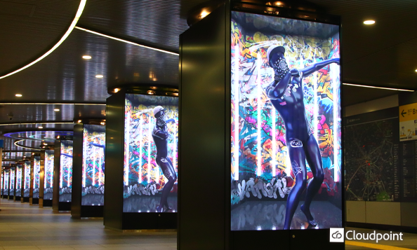半蔵門線渋谷駅のOOH媒体「渋谷55ストリートビジョン」に超高精細LEDビジョンを採用　連続設置で視認性を高め通行者へ効果的に訴求