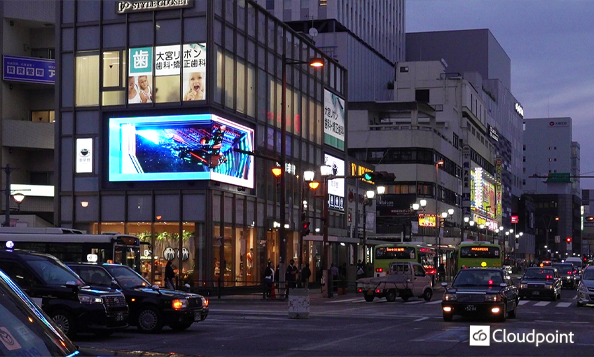 埼玉県のターミナル駅に2面LEDビジョンを導入　「アイ大宮東ビジョン」として多彩な広告を配信